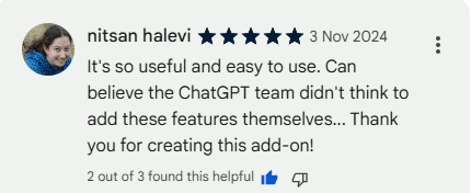 Customer review