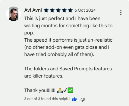 Customer review