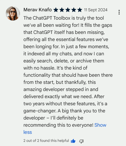 Customer review